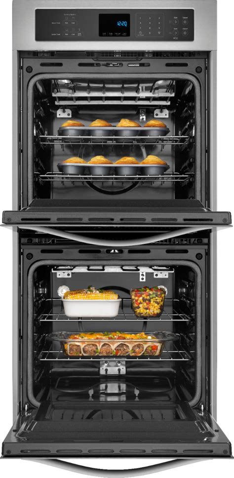 24 double wall oven electric open box|whirlpool double wall oven reviews.